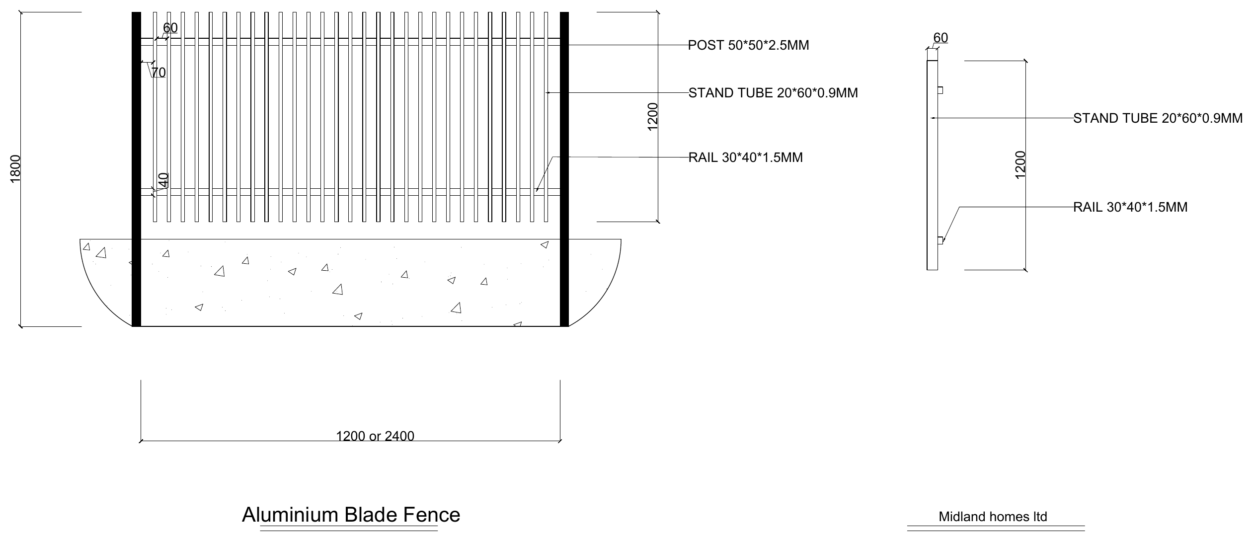 Aluminium Blade Fence